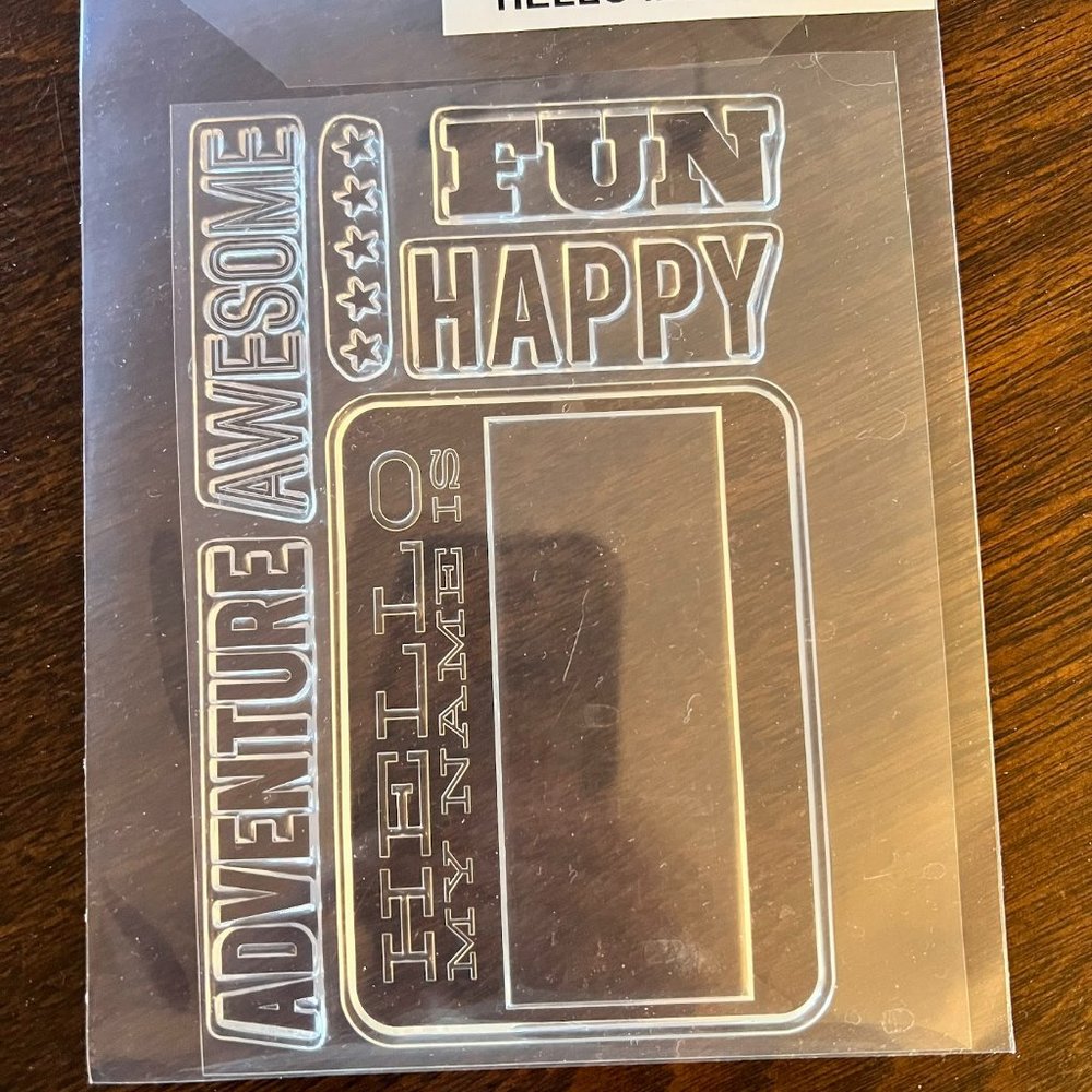 Hello My Name is Clear Acrylic Stamp Set